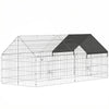 Metal Chicken Coop with UV-Resistant Cover for Rabbits, Ducks, Turtles, Guinea Pigs, 71