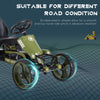Pedal Go Kart with Adjustable Seat, EVA Tyres, Safety Handbrake, for Ages 3-6 Years Old, Green