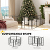 6 Panels Heavy Duty Dog Playpen Outdoor Indoor with Door & Strap, 24