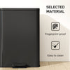Garbage Bin, Soft-Close Trash Can with Foot Pedal, 5 Gallon (20 L) Garbage Can with Removable Inner Bucket, Black