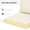 Seat Cushion Back Pillows Replacement Set of 2, Patio Chair Cushions Set for Indoor Outdoor, Cream White