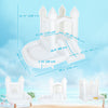 Qaba Inflatable Bouncy Castle for Kids, 3-in-1 White Bounce House with Slide, Ball Pit and 370W Blower, White