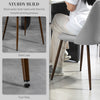 Upholstered Dining Chairs Set of 6, Velvet Accent Chair with Back and Wood-grain Steel Leg for Kitchen