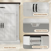 Sideboard Buffet, Modern Storage Cabinet with 2 Doors and Adjustable Shelf, White