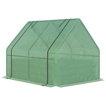 Steel Outdoor Raised Garden Bed with Greenhouse,Cover, Roll Up Door, Dual Use, 50