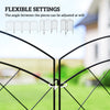 4 Pack Garden Fencing for Yard, Decorative Fence Panels as Animal Barrier and Flower Edging, Circle, Black