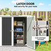 5x3 Metal Garden Storage Shed with Double Door, Durable Metal Shed for Garden, Patio, Lawn, Black