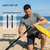 Soozier Portable Volleyball Net Set with Adjustable Height Steel Poles, Volleyball, Boundary Line and Carrying Bag for Outdoor