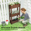 3-Tier Wooden Raised Garden Bed with Legs, 23.6