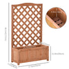 Wood Planter with Trellis for Vine Climbing, Raised Garden Bed to Grow Vegetables for Backyard, 28