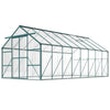 16' x 8' Aluminum Polycarbonate Greenhouse Walk-in Garden Greenhouse Kit with Adjustable Roof Vent, Rain Gutter and Sliding Door for Winter