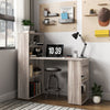 Computer Desk with Storage, PC Table with Bookshelf for Home Office, Study Room, Oak
