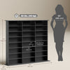Media Storage Cabinet, 8-Tier DVD Shelf with 18 Adjustable Shelves, Holds 1032 CDs, 594 DVDs or Blu-rays, White
