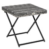 Rattan Coffee Table Folding Patio Outdoor Side Table Wicker for Balcony, Porch, Poolside, 15.75