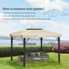 10' x 10' Gazebo Replacement Canopy, Gazebo Top Cover with Double Vented Roof for Garden Patio Outdoor TOP ONLY, Beige