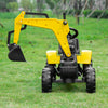 Ride on Tractor for Kids, Pedal Excavator Ride on Toy for 3 Year Old, Yellow
