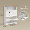 Shoe Cabinet with 2 Flip Drawers, Narrow Shoe Storage Cabinet, White