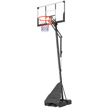 Soozier Portable Basketball Hoop Height Adjustable 8-10 Ft with 47