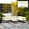 Replacement Cushions for Rattan Furniture, 14 Piece Outdoor Seat Cushion Pad for Patio Set, 7 Seat and 7 Back