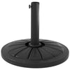 Umbrella Base, Heavy Duty Concrete Base Holder with Steel Pole, Round Parasol Stand for Patio, Outdoor, Backyard, Black
