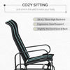 Patio Glider with Breathable Mesh Fabric, Outdoor Glider Chair, Garden Rocking Gliding Seat for Patio, Yard, Porch, Black