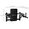 Soozier Wall Mounted Dip Station Multi-Function Power Tower Set Home Gym Pull Up Bar Chin Up Exercise Bar Knee Raise Triceps Leg Dipping Raise Rack Black