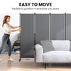 Folding Room Divider with Castor Wheels, Rolling Privacy Screen for Home Office Bedroom, 5.6ft Tall