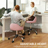 Salon Stool, Adjustable Rolling Stool, Pink