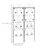 Metal Trellis Set of 2, Garden Trellis for Climbing Plant Support Frames, Leaf Design