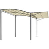 10x8ft Patio Metal Gazebo with Extendable Side Awning Outdoor Shelter Garden Sun Shade Canopy Deck Door Window Awning Cream White