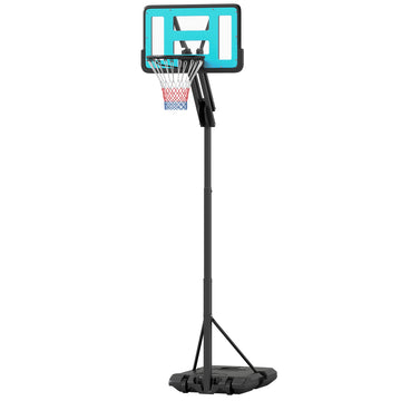 Soozier Basketball Hoop Outdoor, Basketball Hoop and Stand with Weighted Base and Shatterproof Backboard, 57.5
