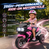 Kids Electric Pedal Motorcycle Ride-On Toy 6V Battery Powered w/ Music Horn Headlights Motorbike for 37–60 M Pink