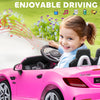 12V Ride On Car with Parent Remote Control Two Motors Music Lights Suspension Wheels for 3-6 Years, Pink