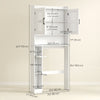 Over the Toilet Storage Cabinet, Bathroom Organizer with Adjustable Shelf, Toilet Paper Holder for Bathroom, Laundry