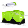 5-8 Person Insulated Ice Fishing Tent Shelter with Ventilation Windows and Carry Bag, for -22℉