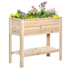 Elevated Planter Box with Storage Shelf for Flowers, Vegetables, and Herbs, 36