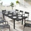 Expandable Patio Dining Table for 8-10 People, 60.6