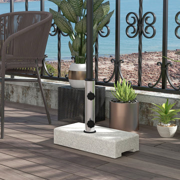 55 lbs Half Granite Parasol Base, Outdoor Umbrella Stand Weight for 1.3