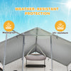 Large Catio Outdoor Cat Enclosure with Waterproof Cover, Walk-in Cat Patio w/ 5 Adjustable Platforms & Hammock 94.5