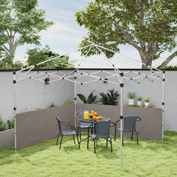 Canopy Sidewalls for 10' x 10' or 10' x 20' Pop up Canopy, 2 PCS Canopy Half Walls Only, Grey