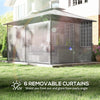 10' x 13' Double Roof Patio Gazebo, Outdoor Gazebo with Curtains, for Garden, Lawn, Backyard and Deck