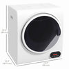1.5 cu.ft Portable Compact Clothes Laundry Dryer with Intelligent Drying for Apartments Dorms RVs, 850W, White