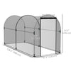 9.8' x 3.9' Crop Cage with Zipper Roll-Up Door, Mesh Plant Protection Tent from Animals with Galvanised Steel Frame