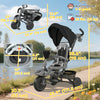 Qaba 6 in 1 Toddler Tricycle for 1-5 Years Old with Push Handle, Removable Canopy, Rotatable Seat, Black