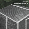 8' x 7' Outdoor Storage Shed, Galvanized Steel Metal Garden Shed with Lockable Doors, Floor Frame, Vents, Lock and Gloves for Backyard, Lawn, Patio
