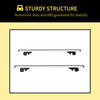 2pc Roof Rack Car Roof Top Lockable Aluminum Cross Bars Adjustable Baggage Luggage Carrier, Silver (53