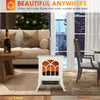 Electric Fireplace Heater, Freestanding Fireplace Stove with Realistic Flame, Overheat Protection, 750W/1500W, Beige