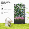 Metal Raised Garden Bed with Privacy Panel, Freestanding or Wall Mounted Outdoor Planter Box for Garden, Patio