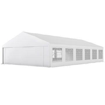 23' x 39' Party Tent, Heavy Duty Outdoor Canopy Tent Shelter with 2 Doors and 12 Windows for Parties, Events