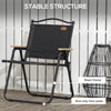 Camping Chair, Lightweight Folding Chair, Portable Armchair, Excellent for Festivals, Fishing, Black